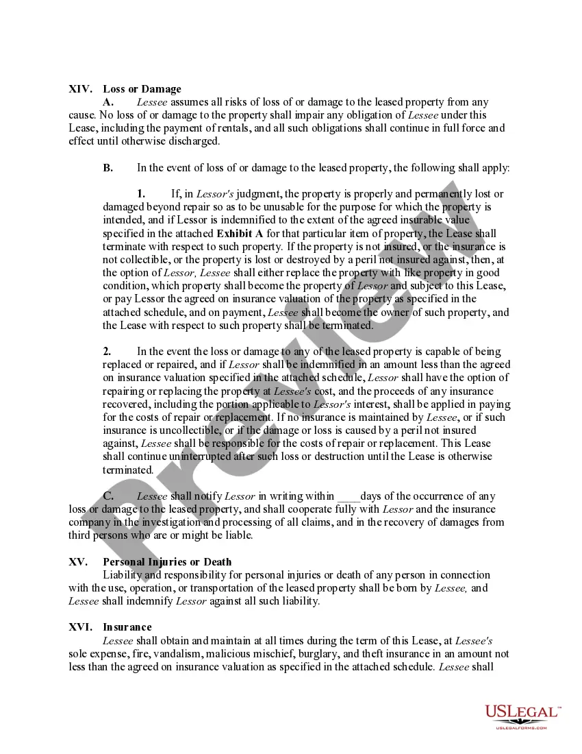 Get Personal Property Lease Preview Personal Property Lease
