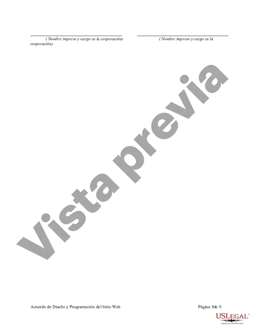 Preview Acuerdo de Diseño y Programación del Sitio Web