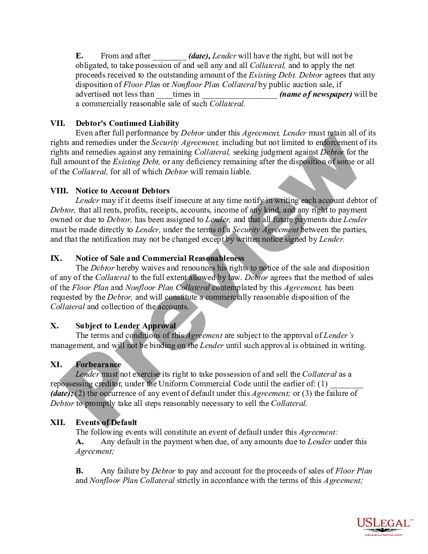 Liquidation Agreement Contract For Car | US Legal Forms