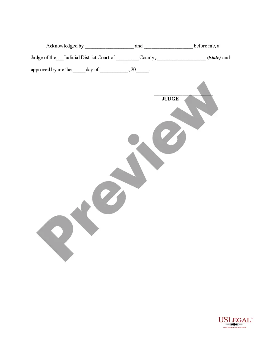 Get Agreement for Consent Judgment Granting Sole Custody of Minor Child to Father Preview Agreement for Consent Judgment Granting Sole Custody of Minor Child to Father
