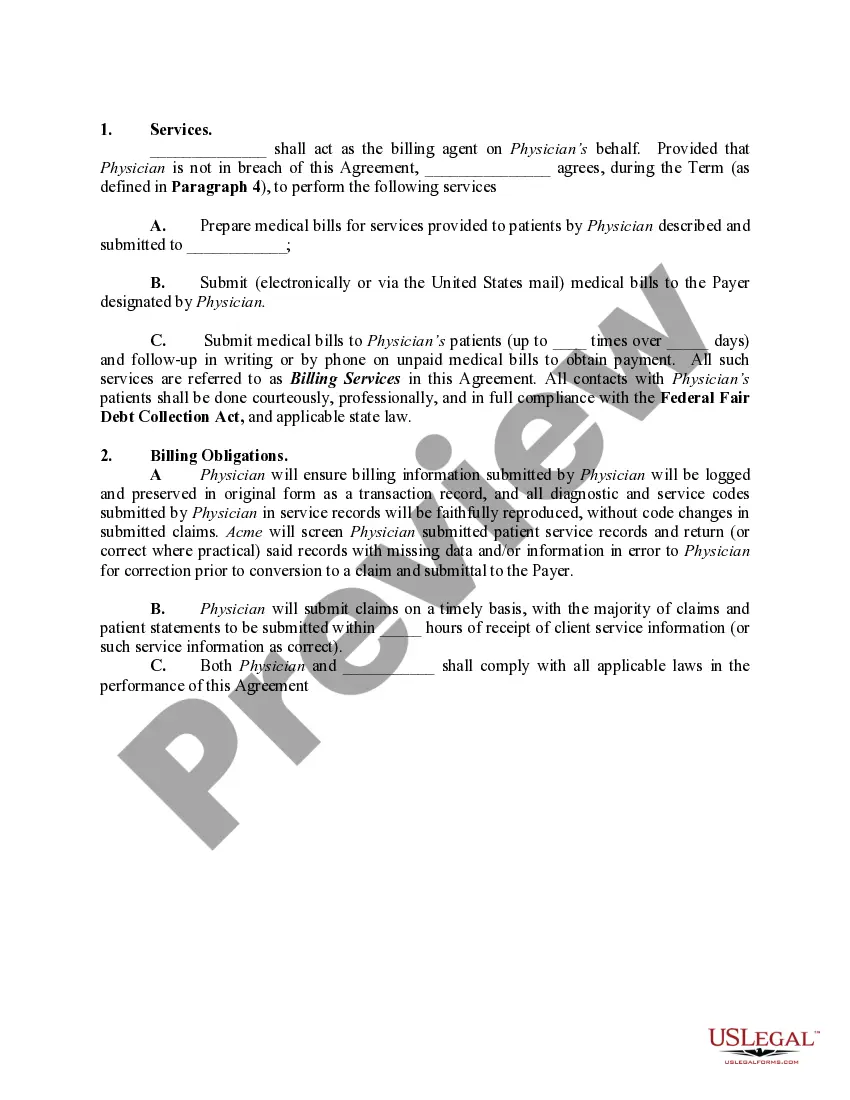 Preview Administrative Services Agreement with Physicians