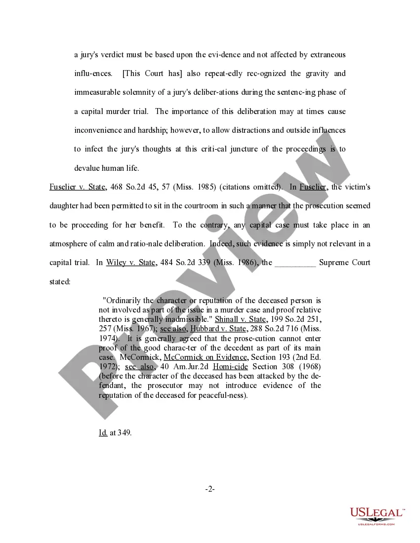 Get Motion to Bar Admission of Inflammatory and Prejudicial Matters Concerning the Victim Preview Motion to Bar Admission of Inflammatory and Prejudicial Matters Concerning the Victim