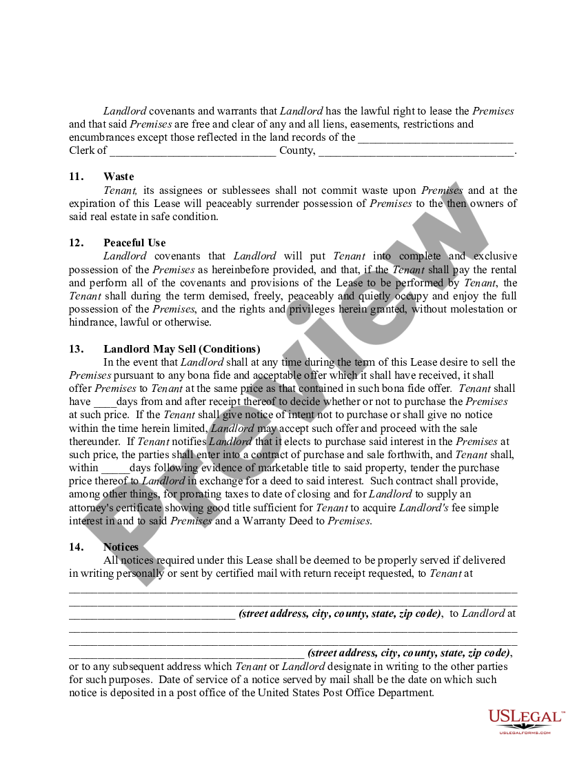 Tennessee Triple Net Commercial Lease Agreement Real Estate Rental 