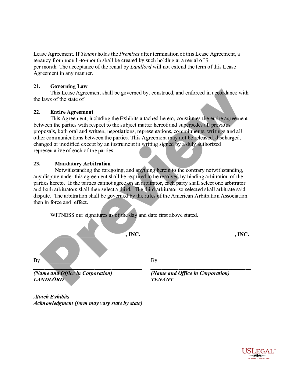 page 5 Triple Net Commercial Lease Agreement - Real Estate Rental preview