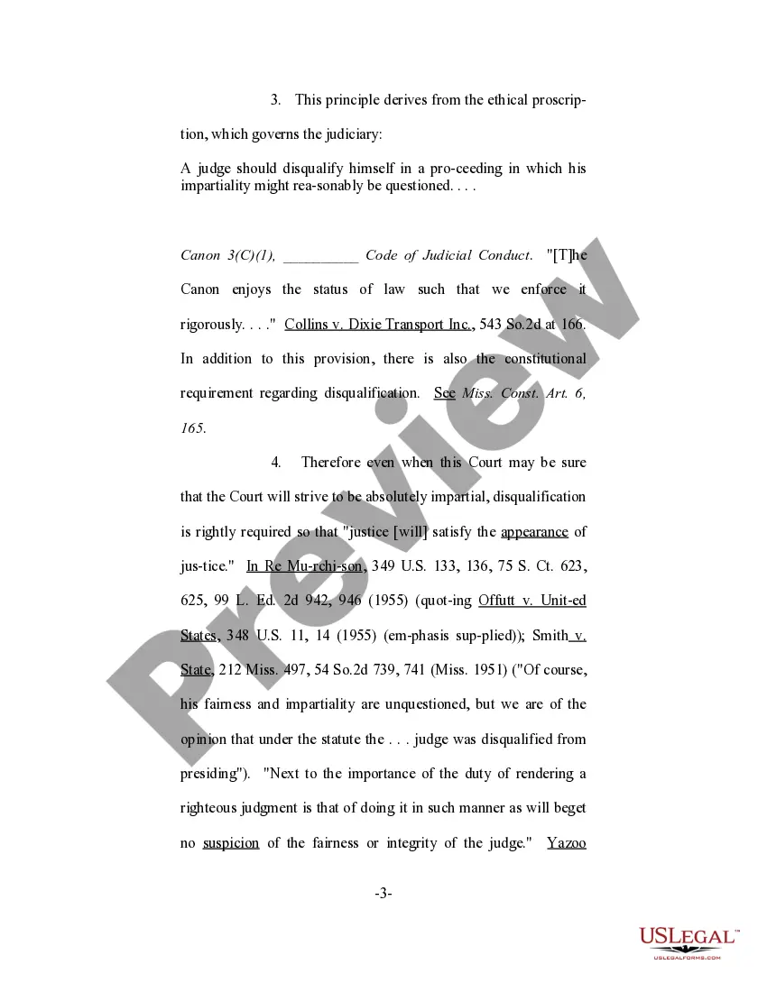 Get Motion for Disclosure of Any Possible Basis of Judicial Recusal Preview Motion for Disclosure of Any Possible Basis of Judicial Recusal