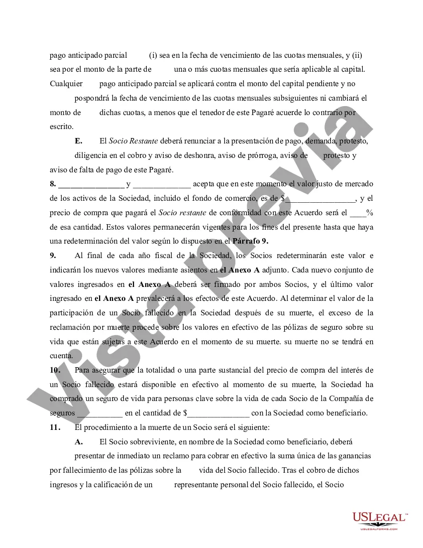 Preview Acuerdo de compra venta entre socios de sociedad general con dos socios