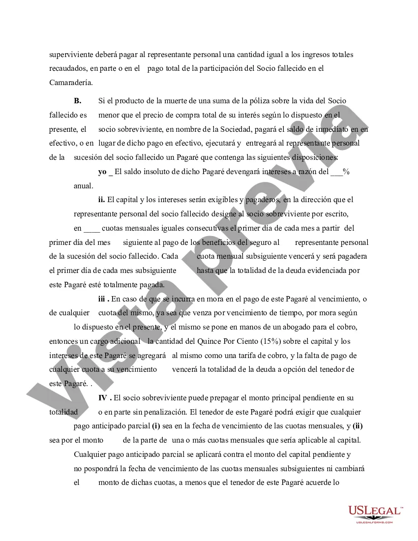 Preview Acuerdo de compra venta entre socios de sociedad general con dos socios