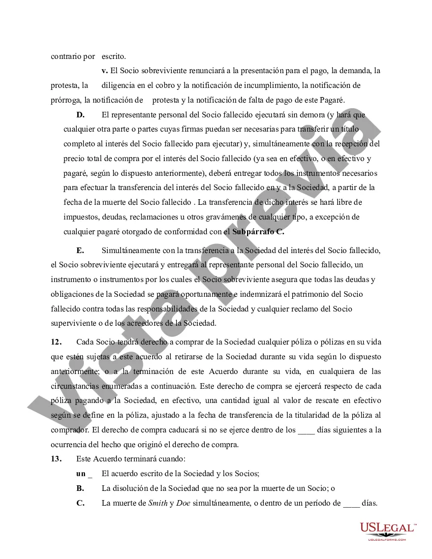 Preview Acuerdo de compra venta entre socios de sociedad general con dos socios