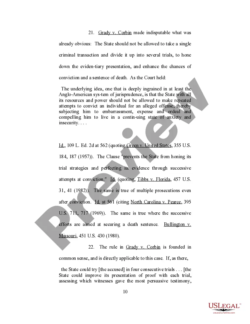 Get Rule 5a Petition for Permission to Appeal Order Denying Motion to Bar Reprosecution Under Double Jeopardy Clause Preview Rule 5a Petition for Permission to Appeal Order Denying Motion to Bar Reprosecution Under Double Jeopardy Clause