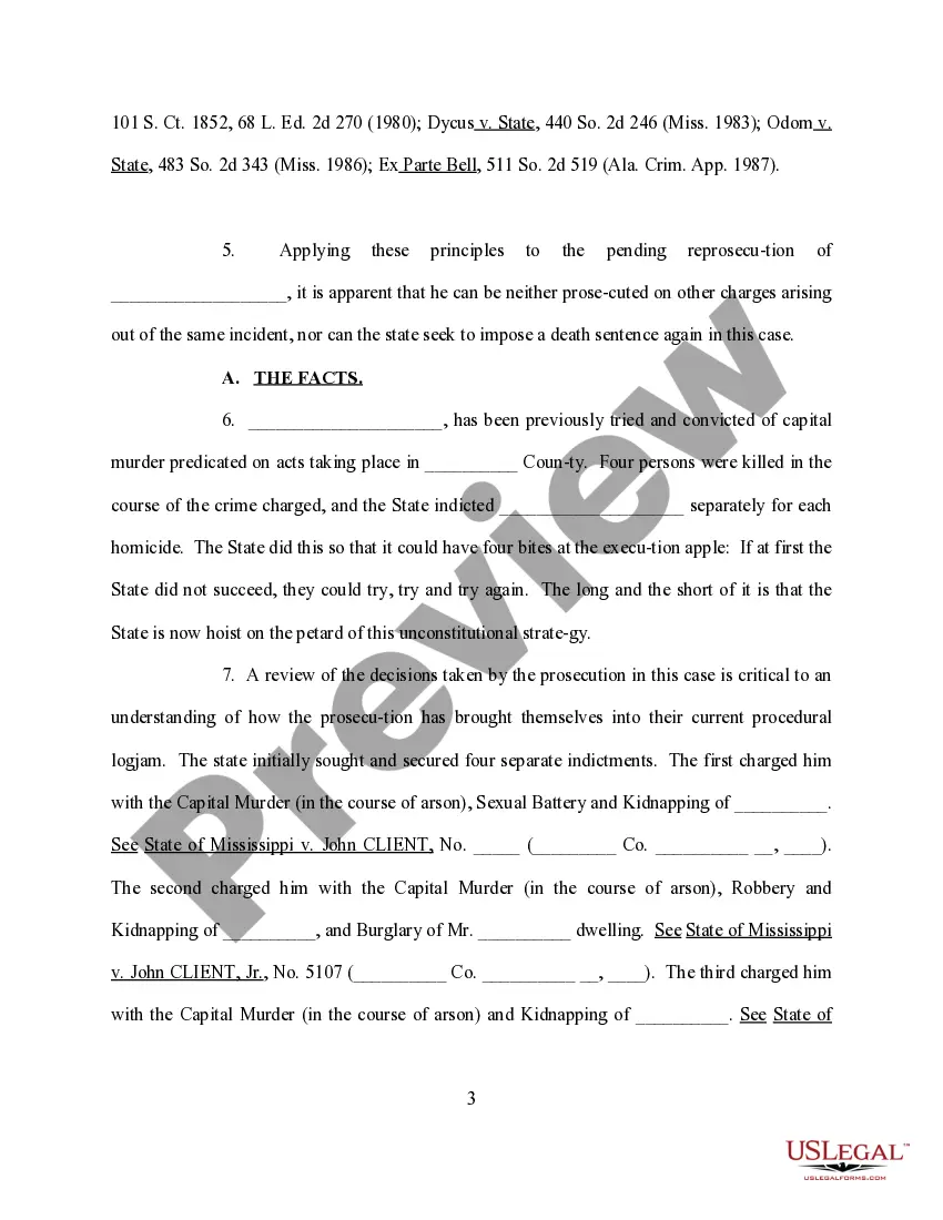 Get Rule 5a Petition for Permission to Appeal Order Denying Motion to Bar Reprosecution Under Double Jeopardy Clause Preview Rule 5a Petition for Permission to Appeal Order Denying Motion to Bar Reprosecution Under Double Jeopardy Clause