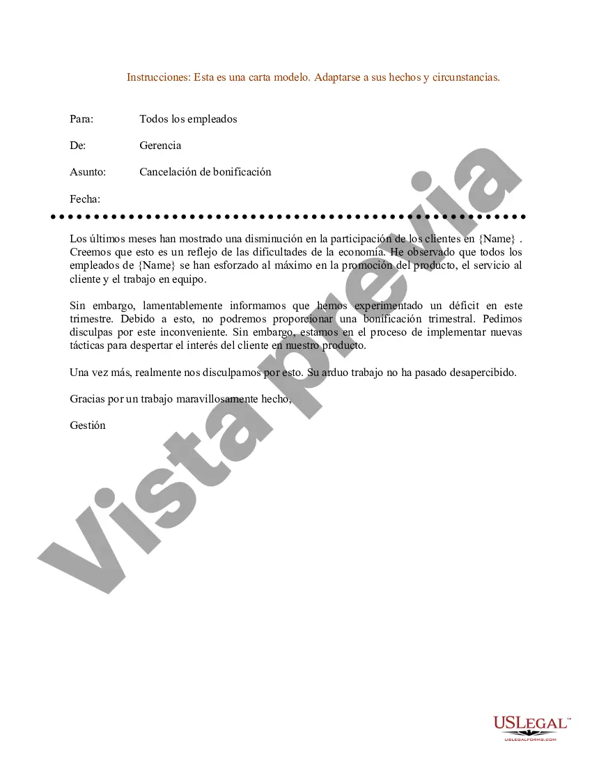 Preview Ejemplo de carta de cancelación de bonificación