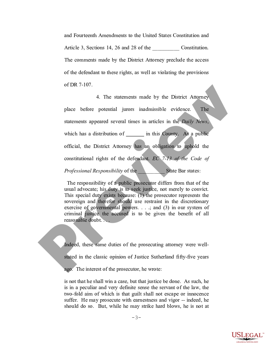 page 2 Motion to Remedy Prosecutorial Abuse preview