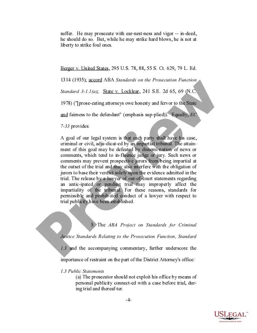Get Motion to Remedy Prosecutorial Abuse Preview Motion to Remedy Prosecutorial Abuse