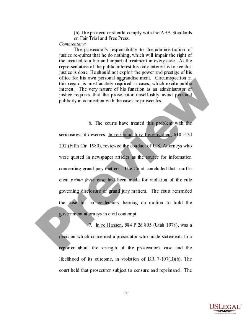 Get Motion to Remedy Prosecutorial Abuse Preview Motion to Remedy Prosecutorial Abuse