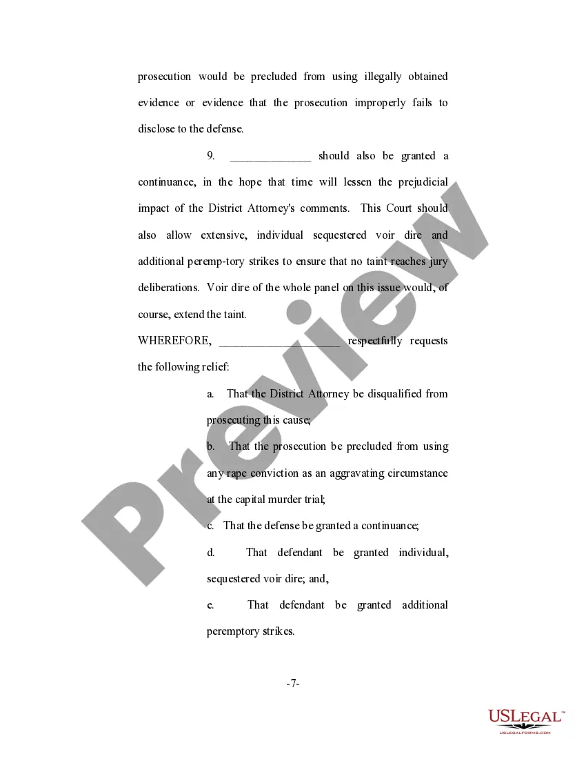 Get Motion to Remedy Prosecutorial Abuse Preview Motion to Remedy Prosecutorial Abuse