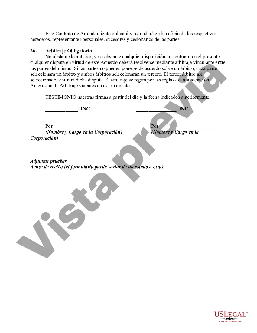 Preview Contrato de arrendamiento de alquiler para negocios