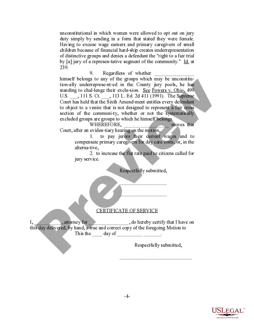 Get Motion for Compensation of Jurors at Current Wages and For Reimbursement of Primary Care Costs Preview Motion for Compensation of Jurors at Current Wages and For Reimbursement of Primary Care Costs