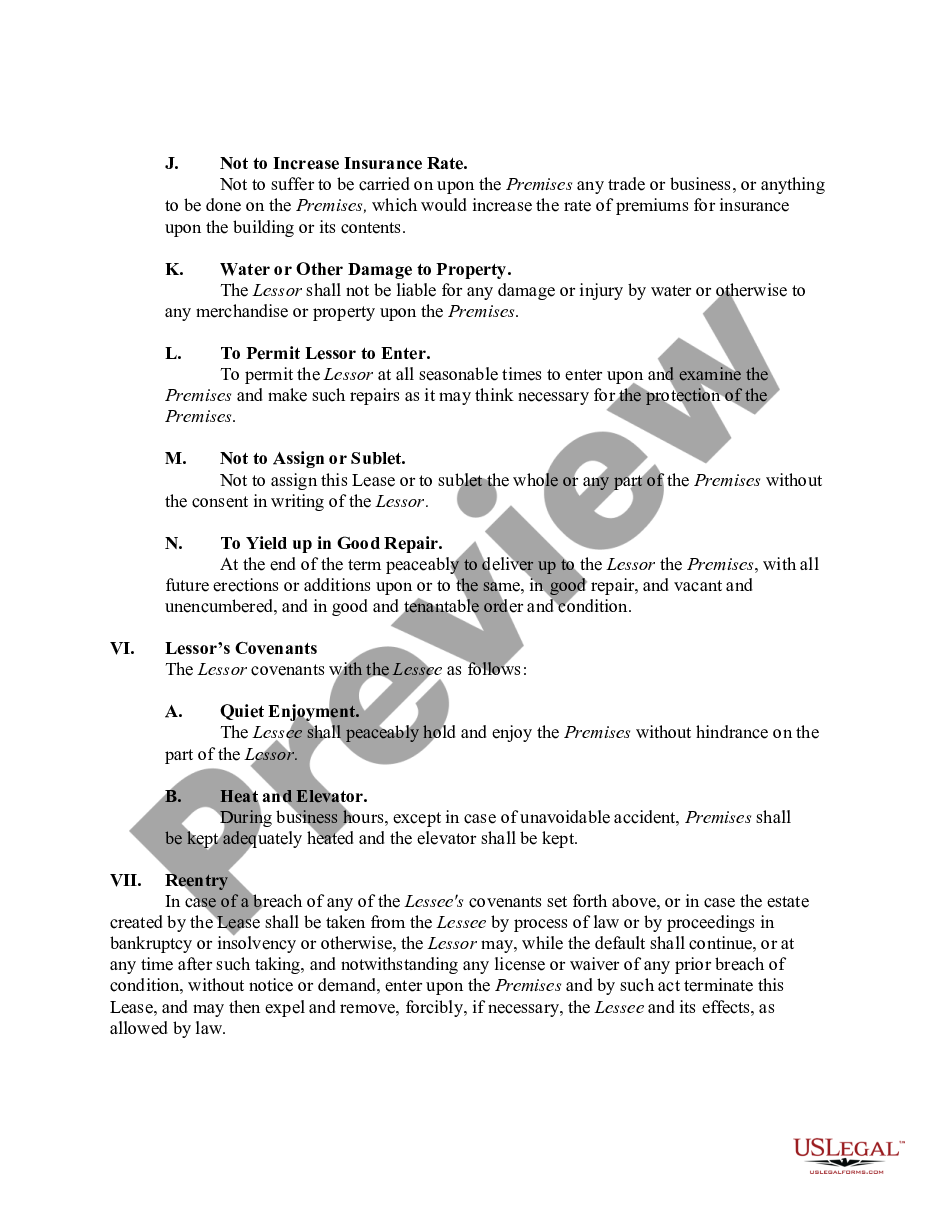 page 2 Short Form Lease of Office Space - Real Estate Rental preview
