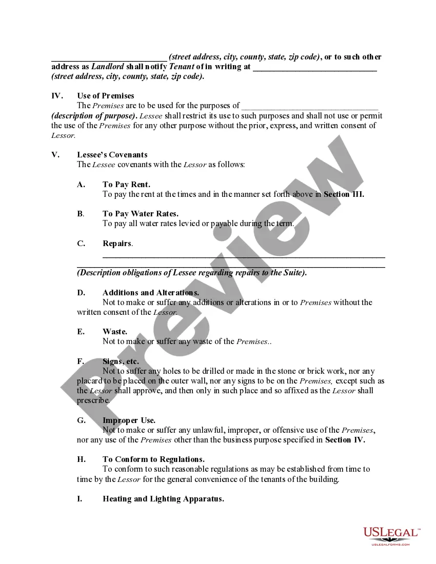 Get Short Form Lease of Office Space - Real Estate Rental Preview Short Form Lease of Office Space - Real Estate Rental