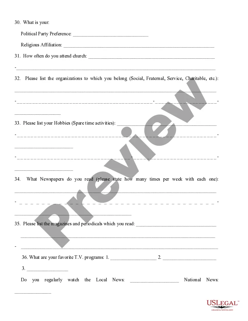 Get Important Juror Questionnaire Preview Important Juror Questionnaire