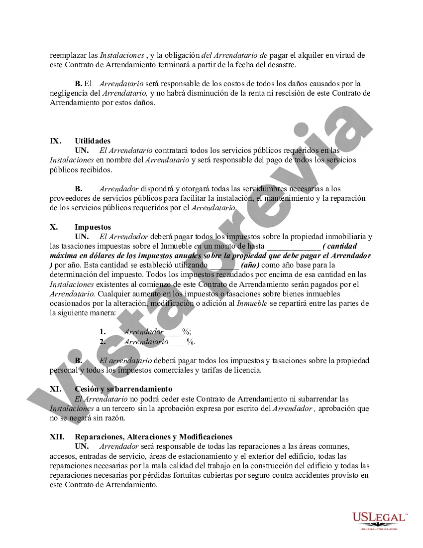 Preview Arrendamiento de tienda minorista con alquiler adicional basado en el porcentaje de ingresos brutos - Bienes raíces