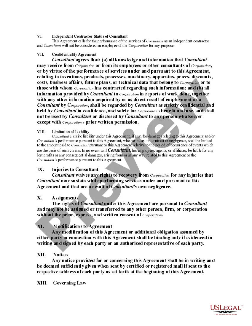 Get Contract with Consultant as Self-Employed Independent Contractor with Limitation of Liability Clause Preview Contract with Consultant as Self-Employed Independent Contractor with Limitation of Liability Clause