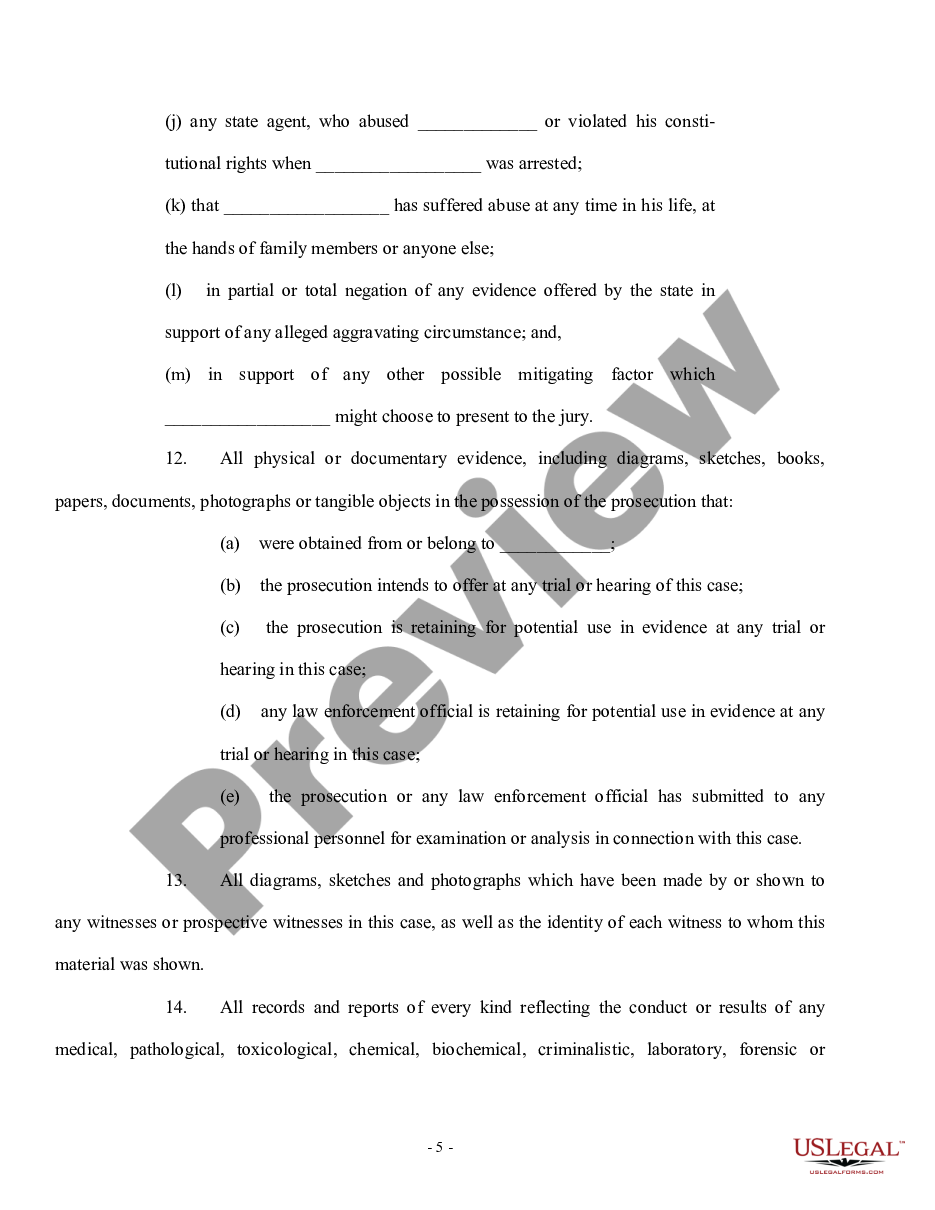 page 4 Motion for Discovery of Information Necessary to Receive a Fair Trial preview