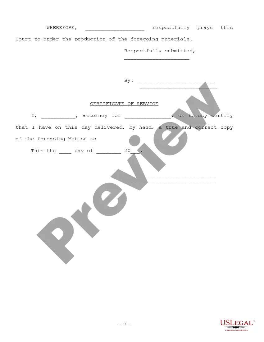 Get Motion for Discovery of Information Necessary to Receive a Fair Trial Preview Motion for Discovery of Information Necessary to Receive a Fair Trial