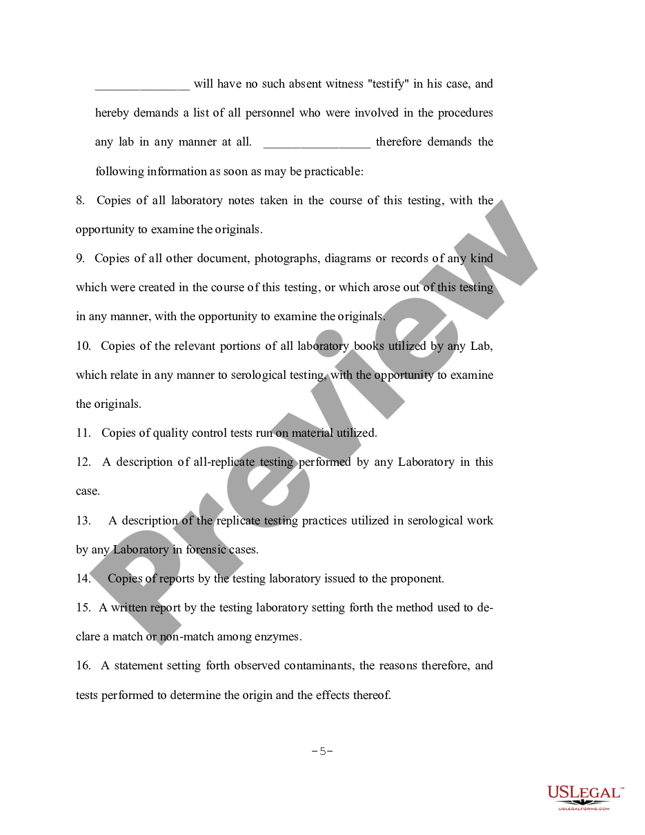page 4 Motion for Discovery of Information Regarding State Experts preview