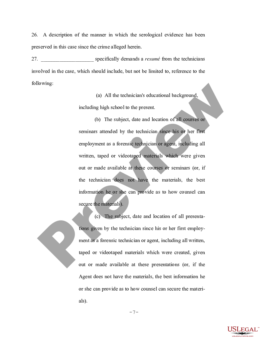 page 6 Motion for Discovery of Information Regarding State Experts preview