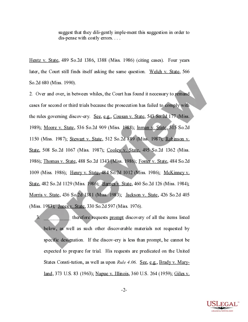 Get Motion for Discovery of Information Regarding State Experts Preview Motion for Discovery of Information Regarding State Experts