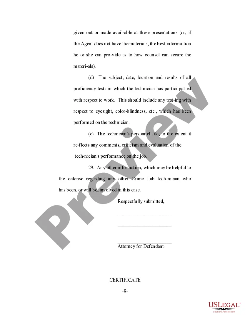 Get Motion for Discovery of Information Regarding State Experts Preview Motion for Discovery of Information Regarding State Experts