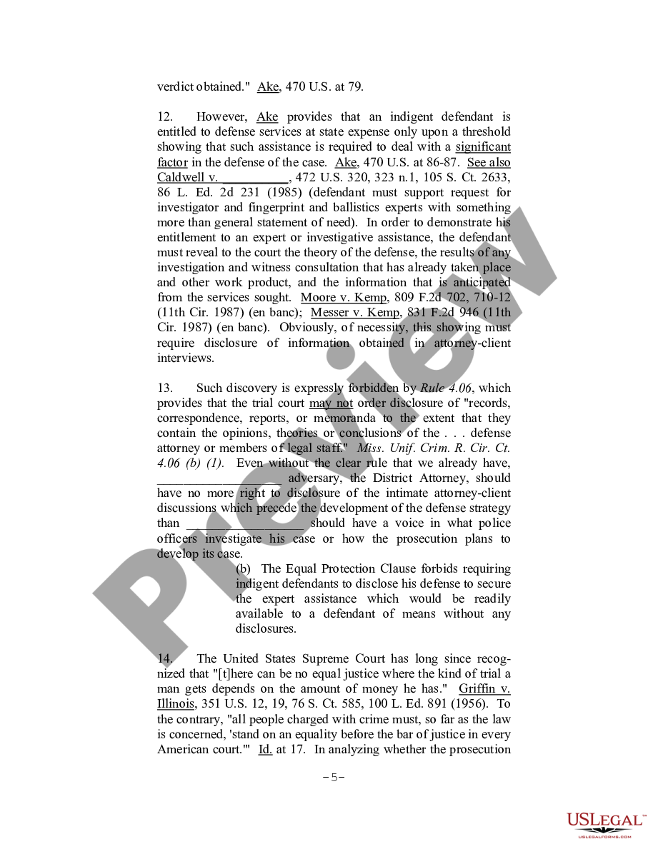 page 4 Motion for Permission to Proceed Ex Parte on Applications for Funds preview