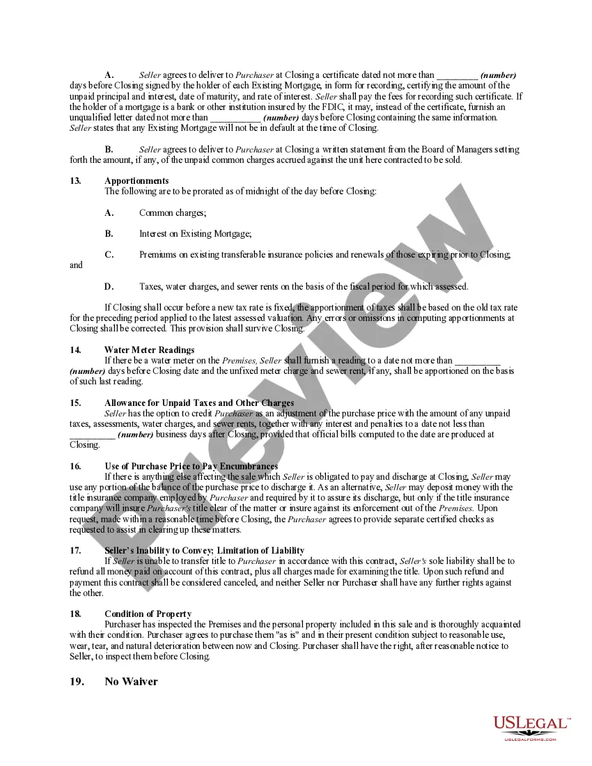 Get Agreement to Purchase Condominium with Purchase Money Mortgage Financing by Seller, and Subject to Existing Mortgage Preview Agreement to Purchase Condominium with Purchase Money Mortgage Financing by Seller, and Subject to Existing Mortgage