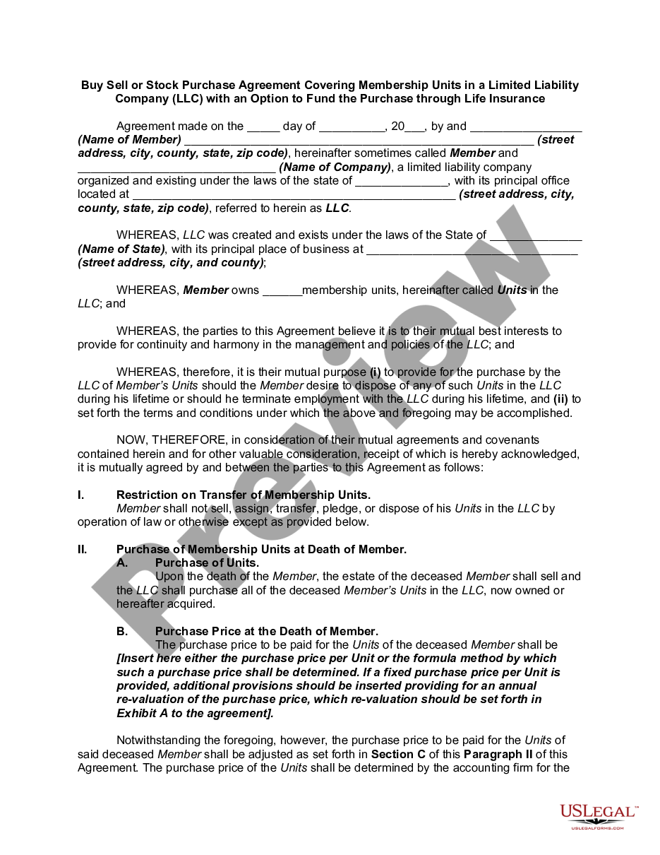 Llc Membership Purchase Agreement Withdrawal Us Legal Forms 0997