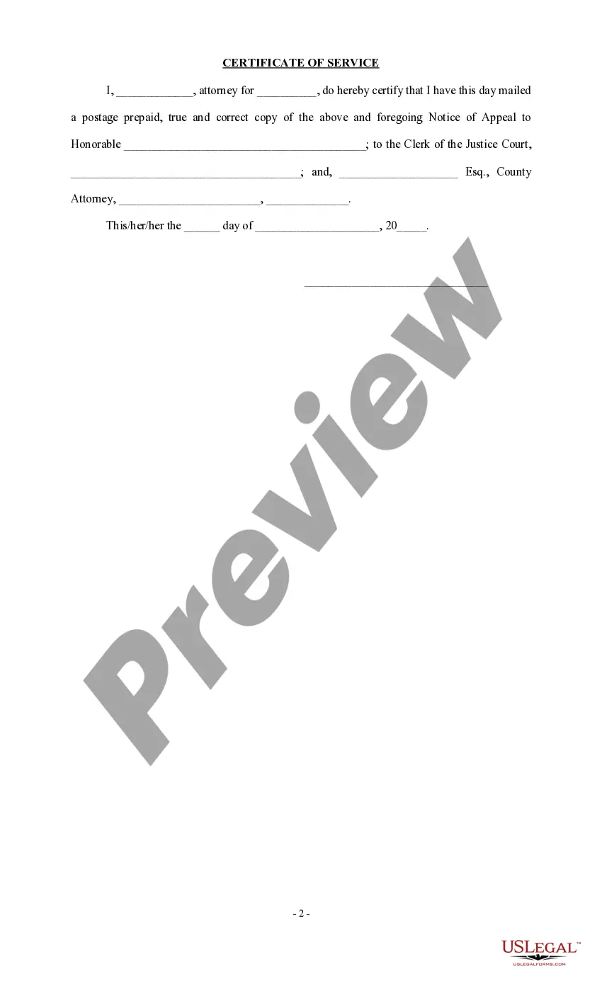Get Notice of Appeal in a Criminal Case Preview Notice of Appeal in a Criminal Case