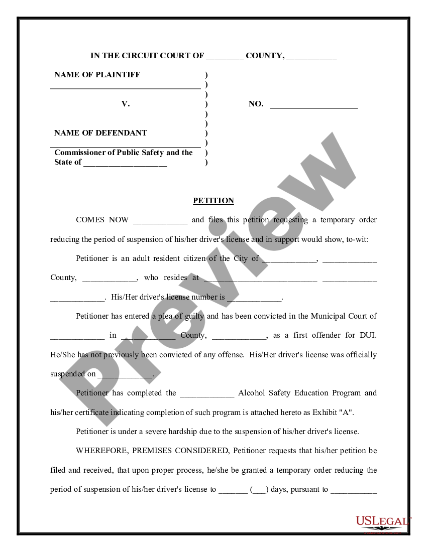 Drivers License Suspended For Unpaid Ticket | US Legal Forms