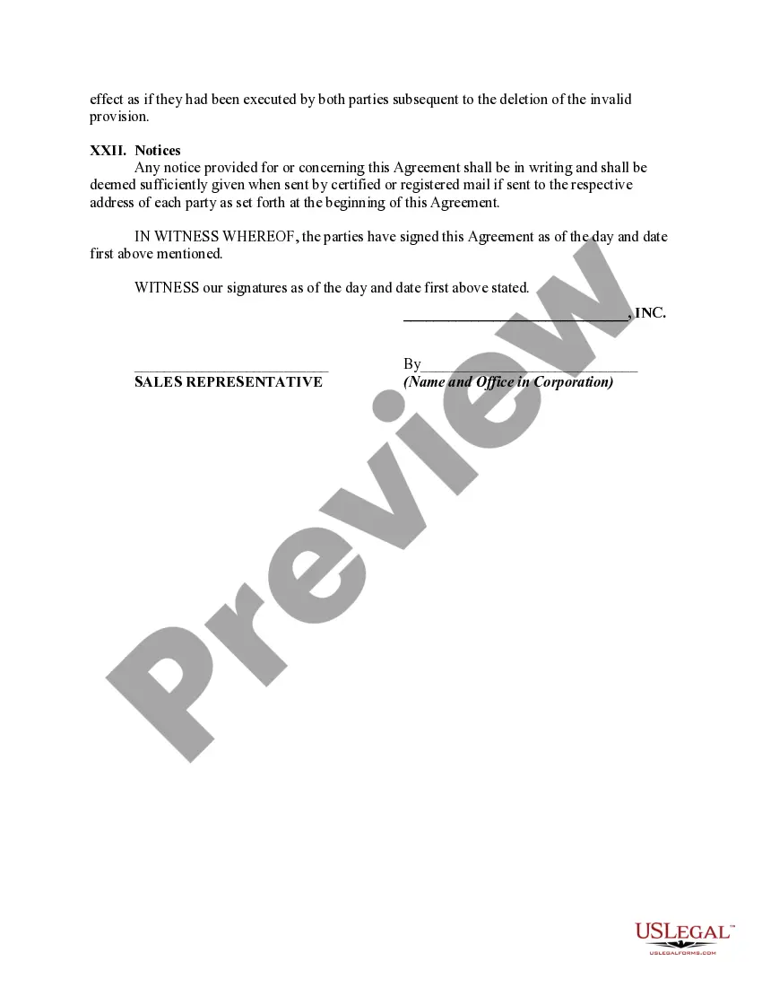 Get Agreement between a Distributor and Sales Representative Preview Agreement between a Distributor and Sales Representative