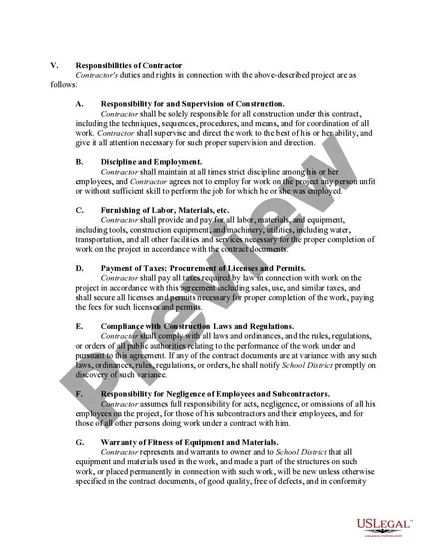 Get Agreement Between Contractor and School District Owner to Remodel School Preview Agreement Between Contractor and School District Owner to Remodel School