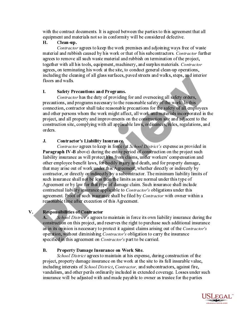 Get Agreement Between Contractor and School District Owner to Remodel School Preview Agreement Between Contractor and School District Owner to Remodel School