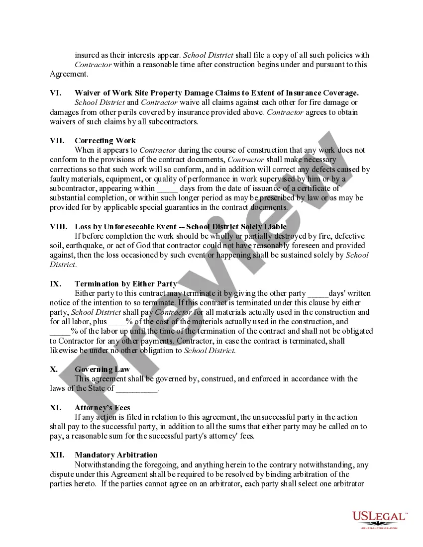 Get Agreement Between Contractor and School District Owner to Remodel School Preview Agreement Between Contractor and School District Owner to Remodel School
