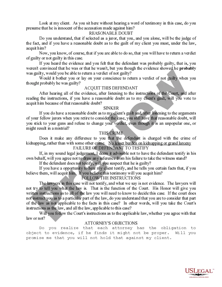 Preview Voir Dire Examination