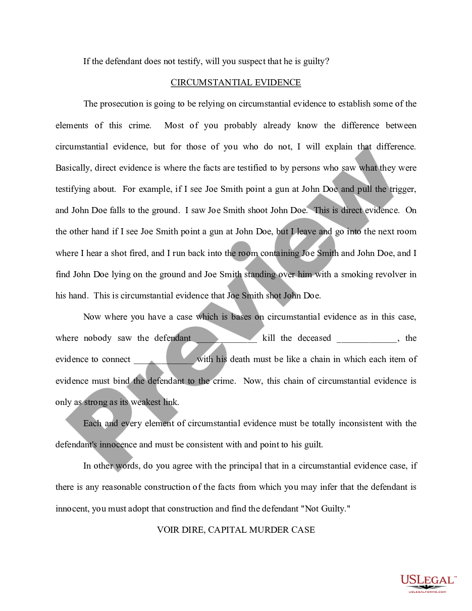 page 5 Sample Questions, Voir Dire Examination preview