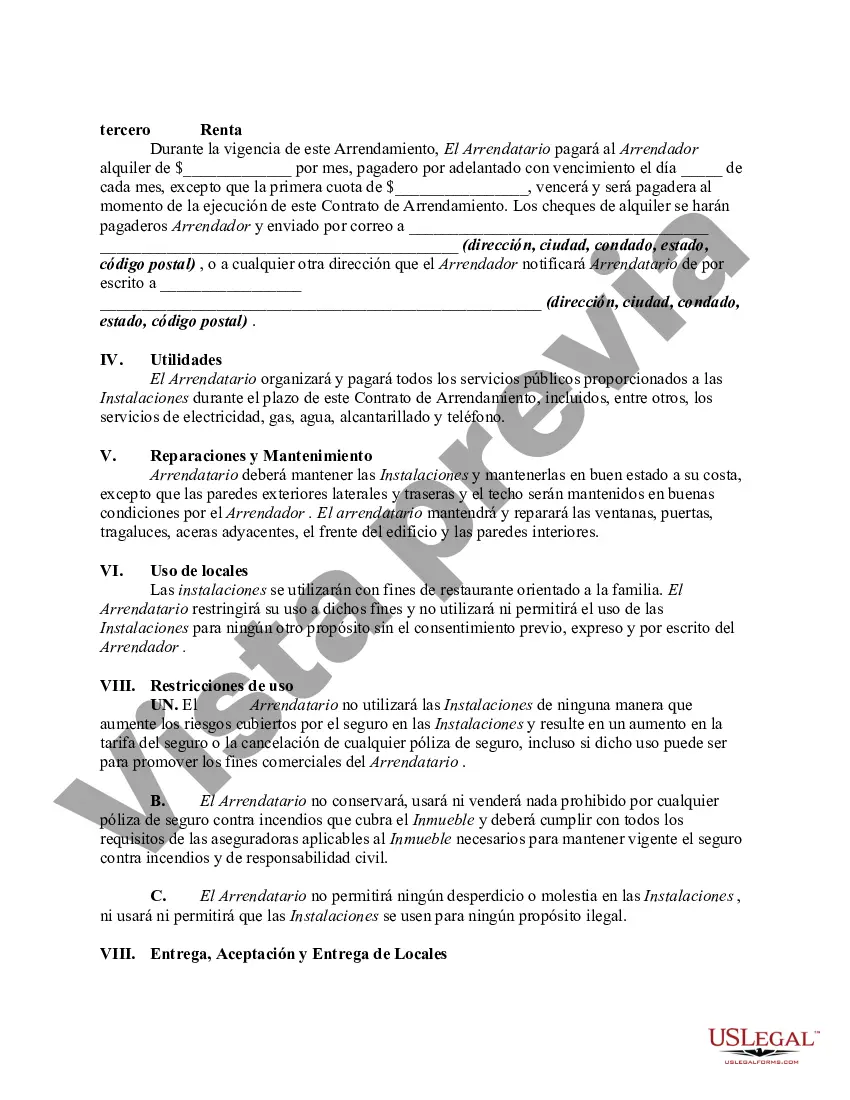 Preview Arriendo de Restaurante