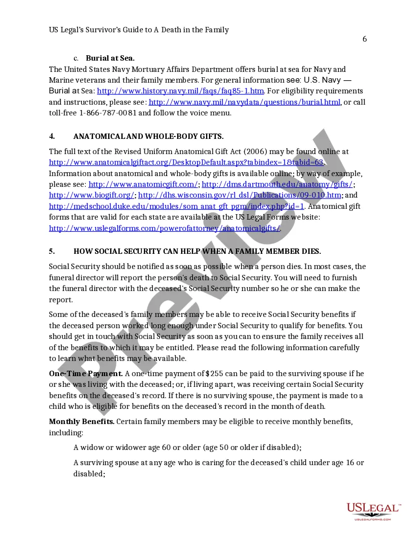 Get US Legal's Survivor's Guide to A Death in the Family Preview US Legal's Survivor's Guide to A Death in the Family