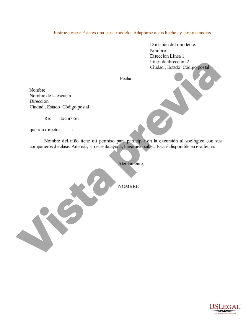 Preview Ejemplo de carta para viaje de estudios