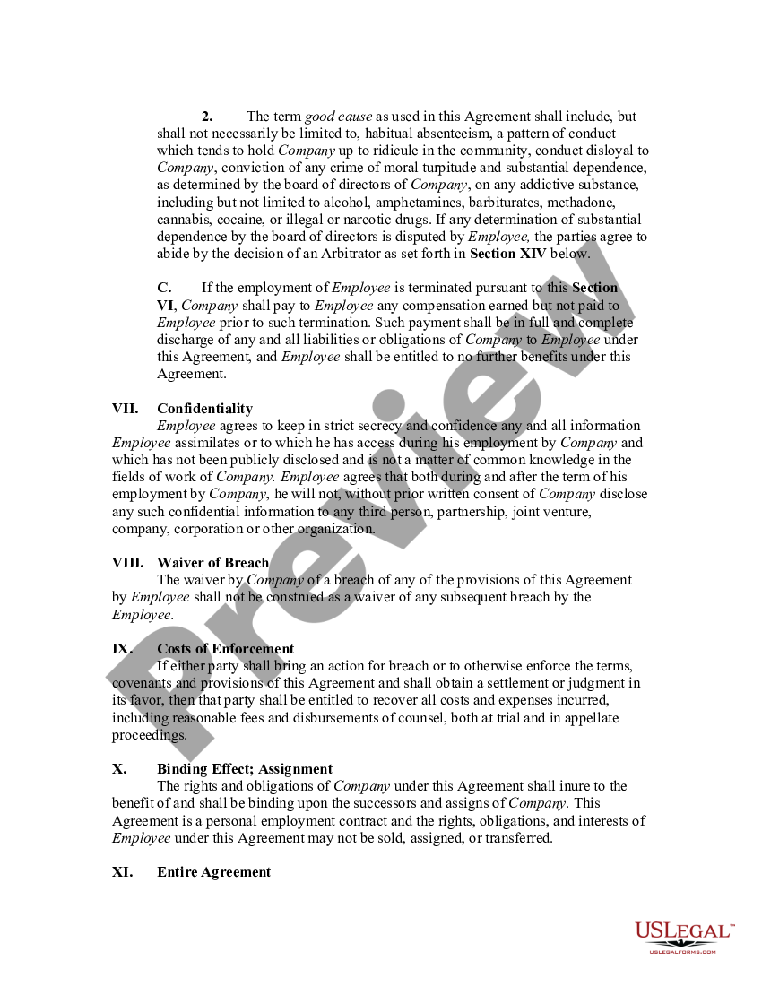 Montana Employment Agreement With Purchasing Officer Employment Agreement Officer Us Legal Forms 5354