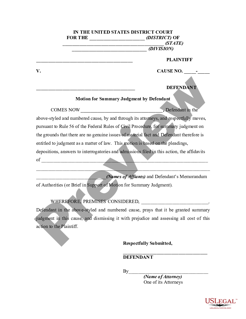 Notice Of Motion Forms Templates 1990