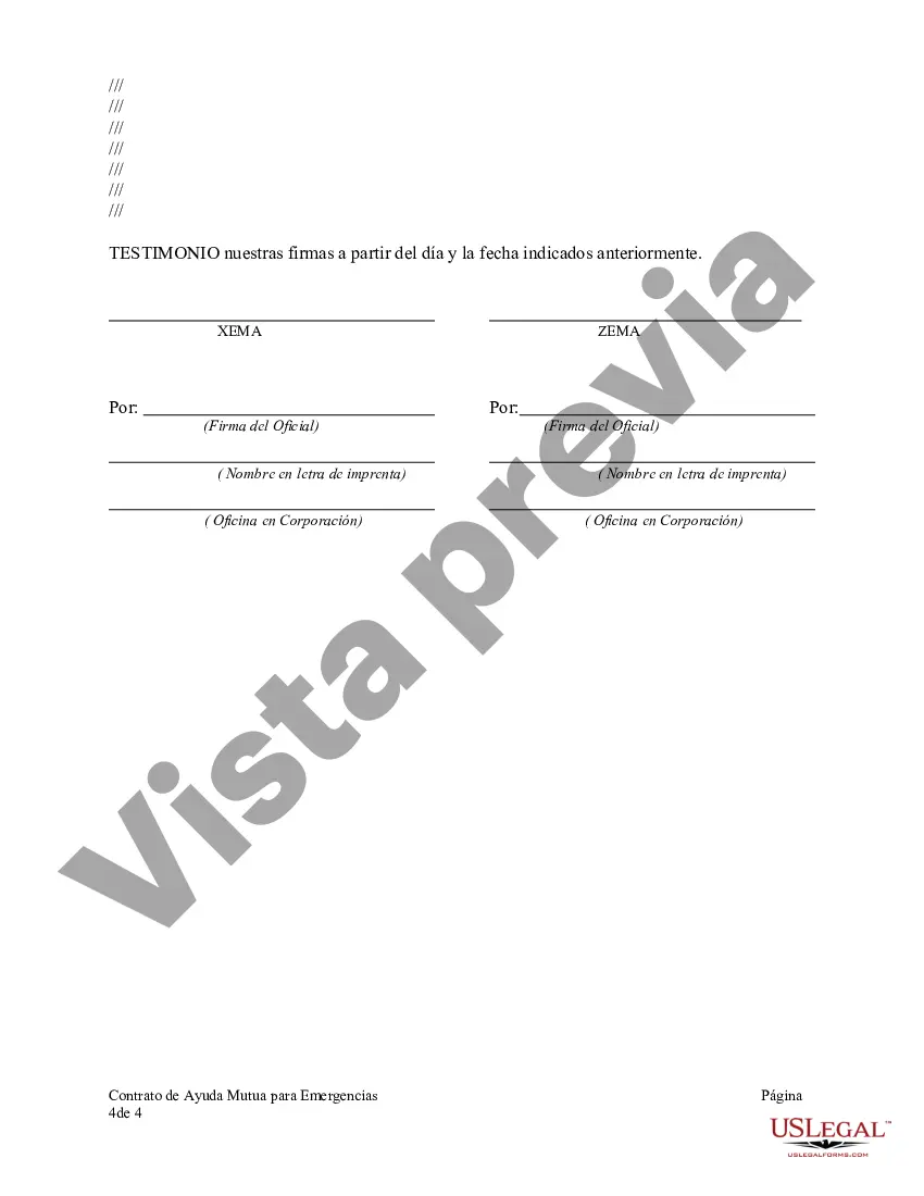 Preview Contrato de Ayuda Mutua para Emergencias