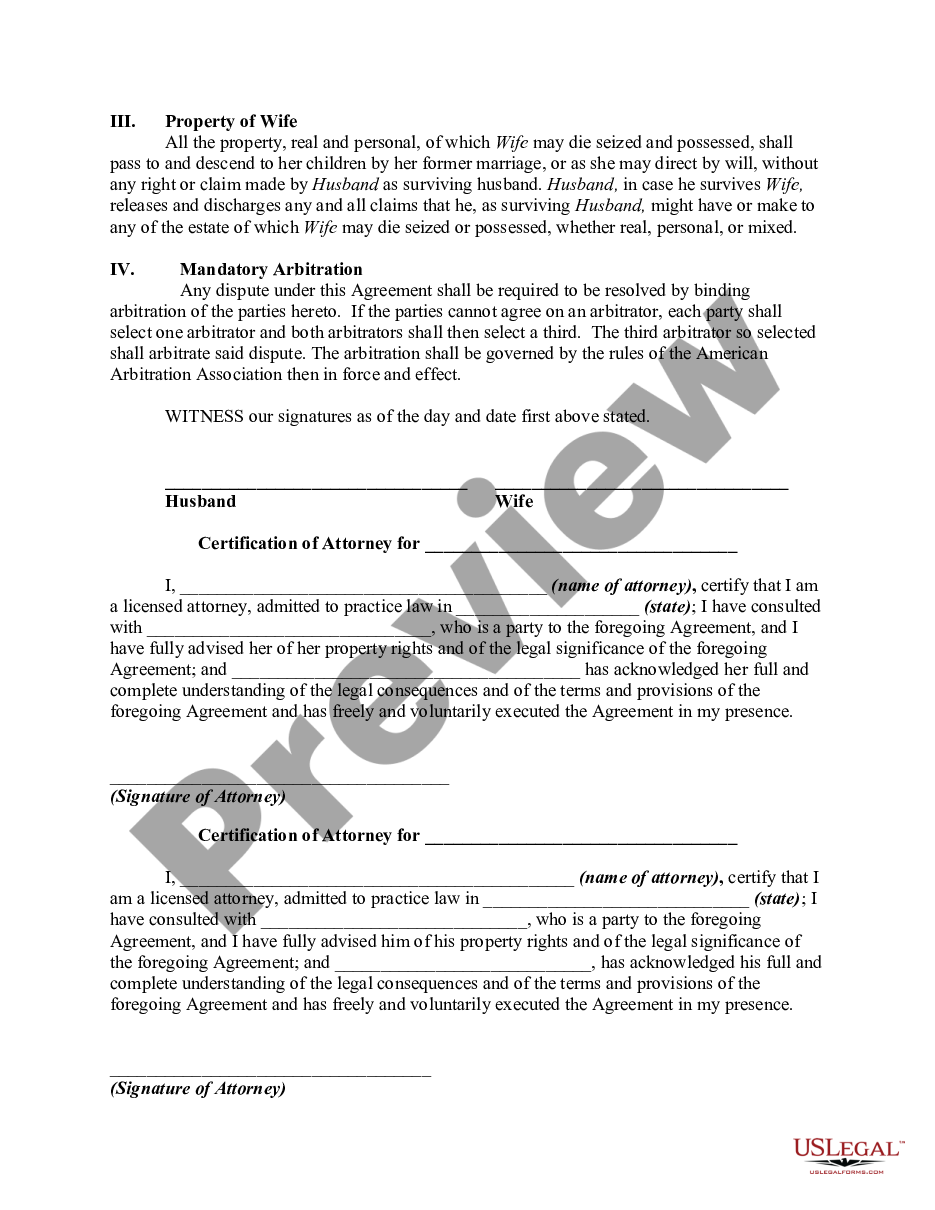 page 1 Prenuptial Marital Property Agreement Between Parties who have been Previously Married and have Children from Prior Marriage preview